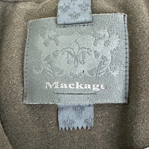 Mackage‎ wool/cashmere coat leather trim - Picture 6 of 16
